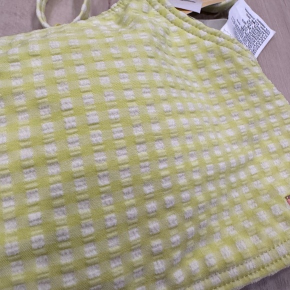 NWT Roxy Beautiful Sun Bralette Bandeau Limeade Yellow Large - Picture 5 of 9